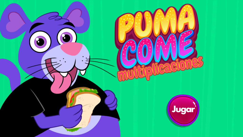 Puma come multiplicaciones: tabla del 8 Puma come multiplicaciones: tabla del 8